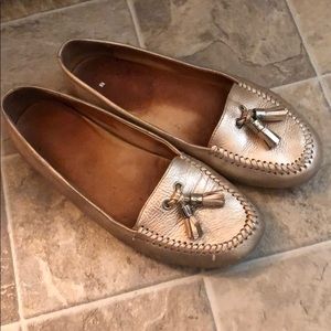 jack rogers gold loafers